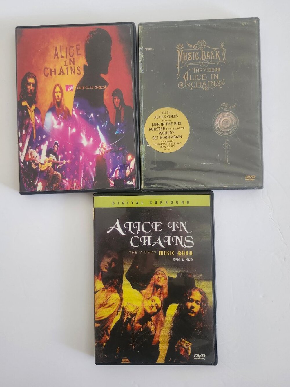 ALICE IN CHAINS DVD Lot MTV Unplugged/Music Bank The Videos/Rare Korean DVD NEW